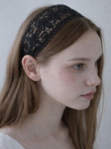 MEADOW CROCHET HEADBAND_BLACK