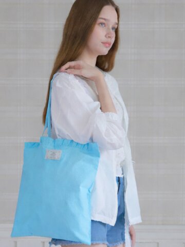 DAYLIGHT FRILL ECO BAG_SKY BLUE