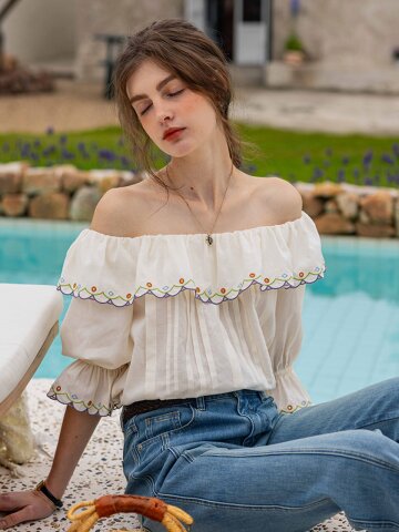 5/27 예약배송_DA_Breeze wavy pattern top_2color