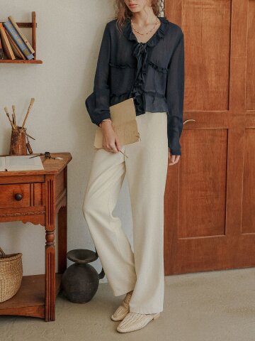 PM_Minimal straight fit pants_CREAM