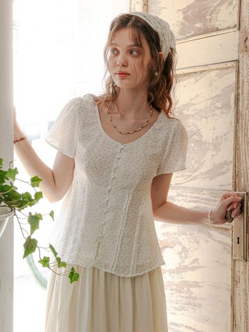 PM_Pure flower pintuck shirt_WHITE