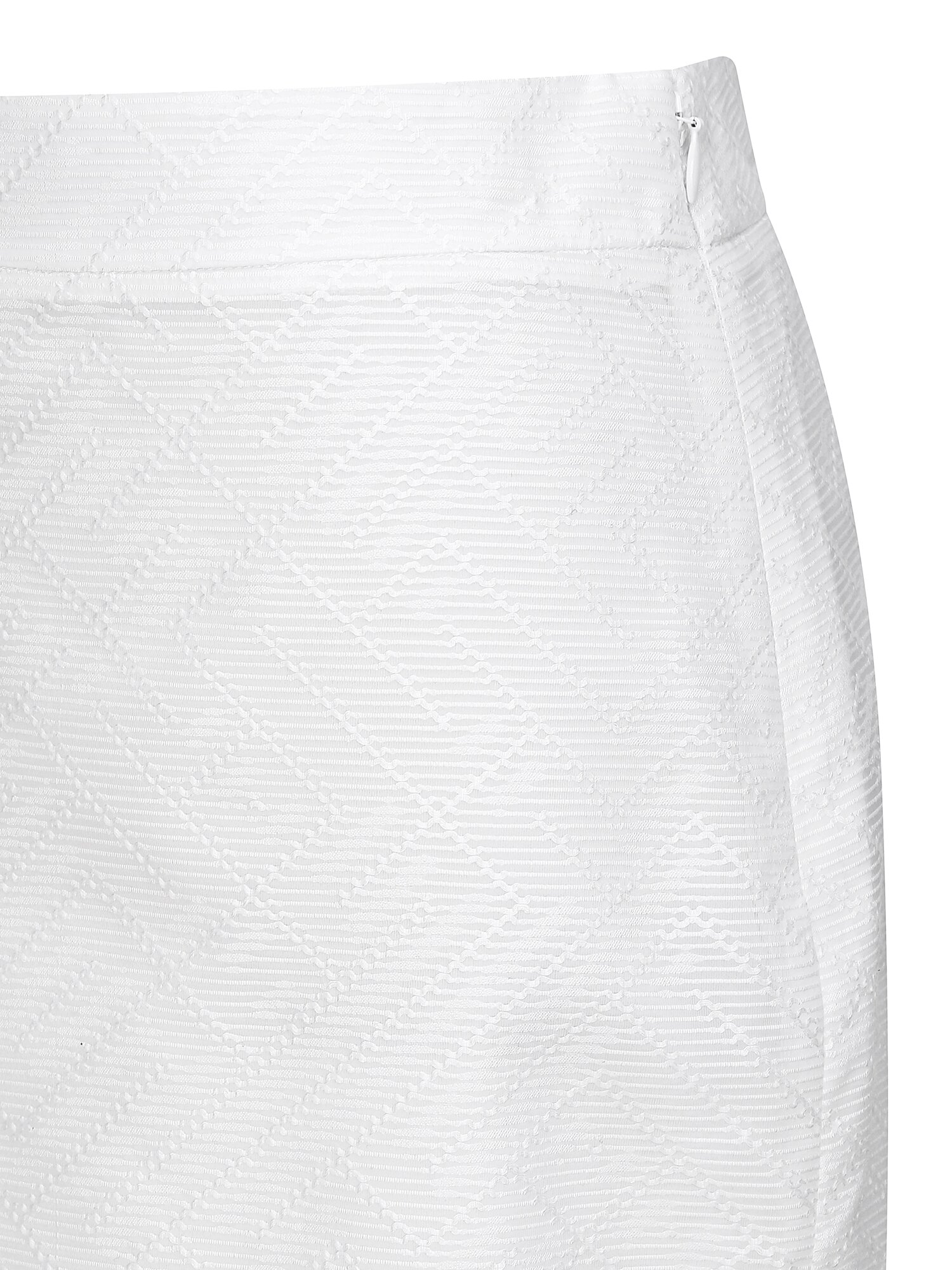 자수 시스루 헴 H라인 스커트 (WHITE)