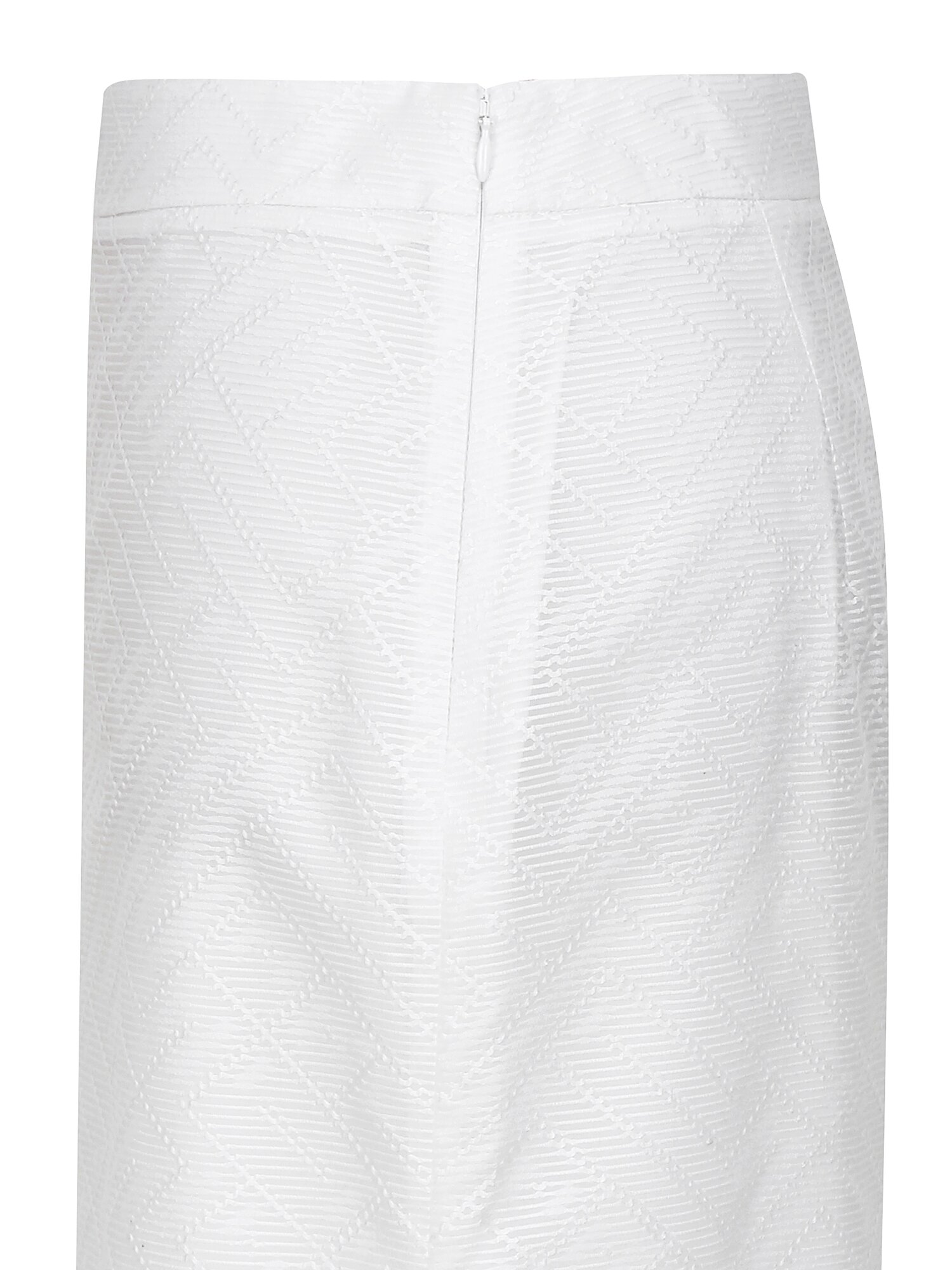 자수 시스루 헴 H라인 스커트 (WHITE)