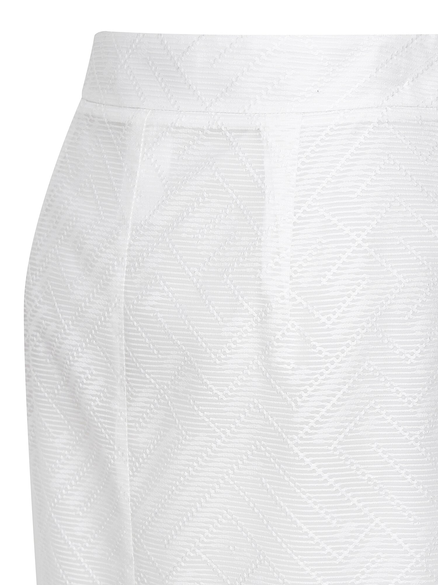 자수 시스루 헴 H라인 스커트 (WHITE)