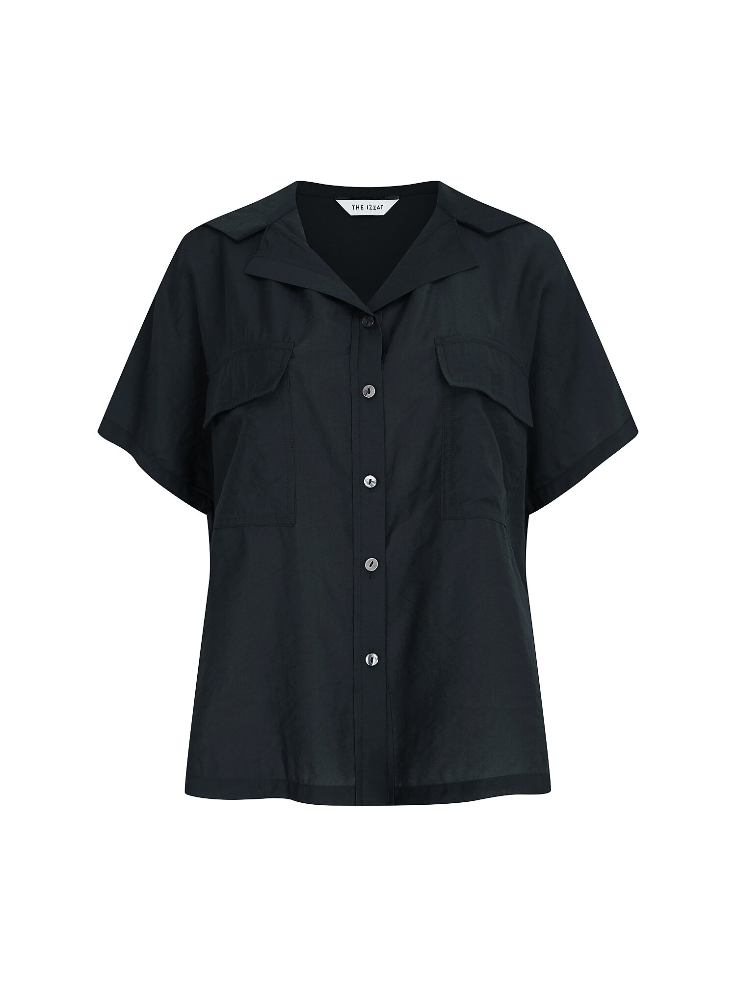루즈핏 세일러 칼라 블라우스 (DARK GREY)