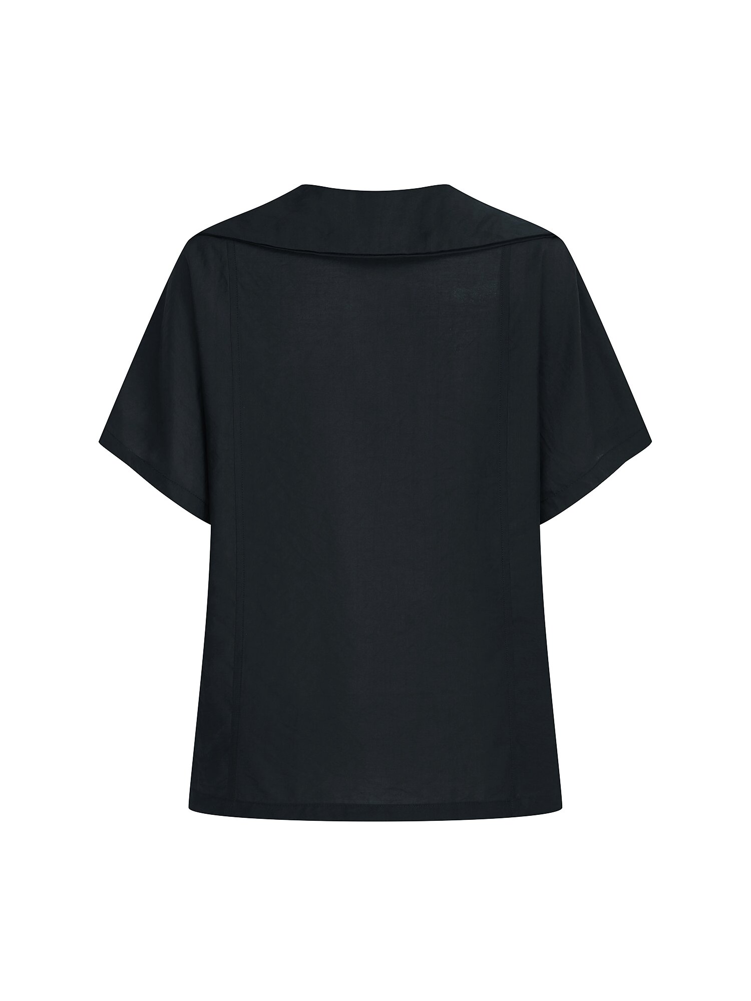루즈핏 세일러 칼라 블라우스 (DARK GREY)
