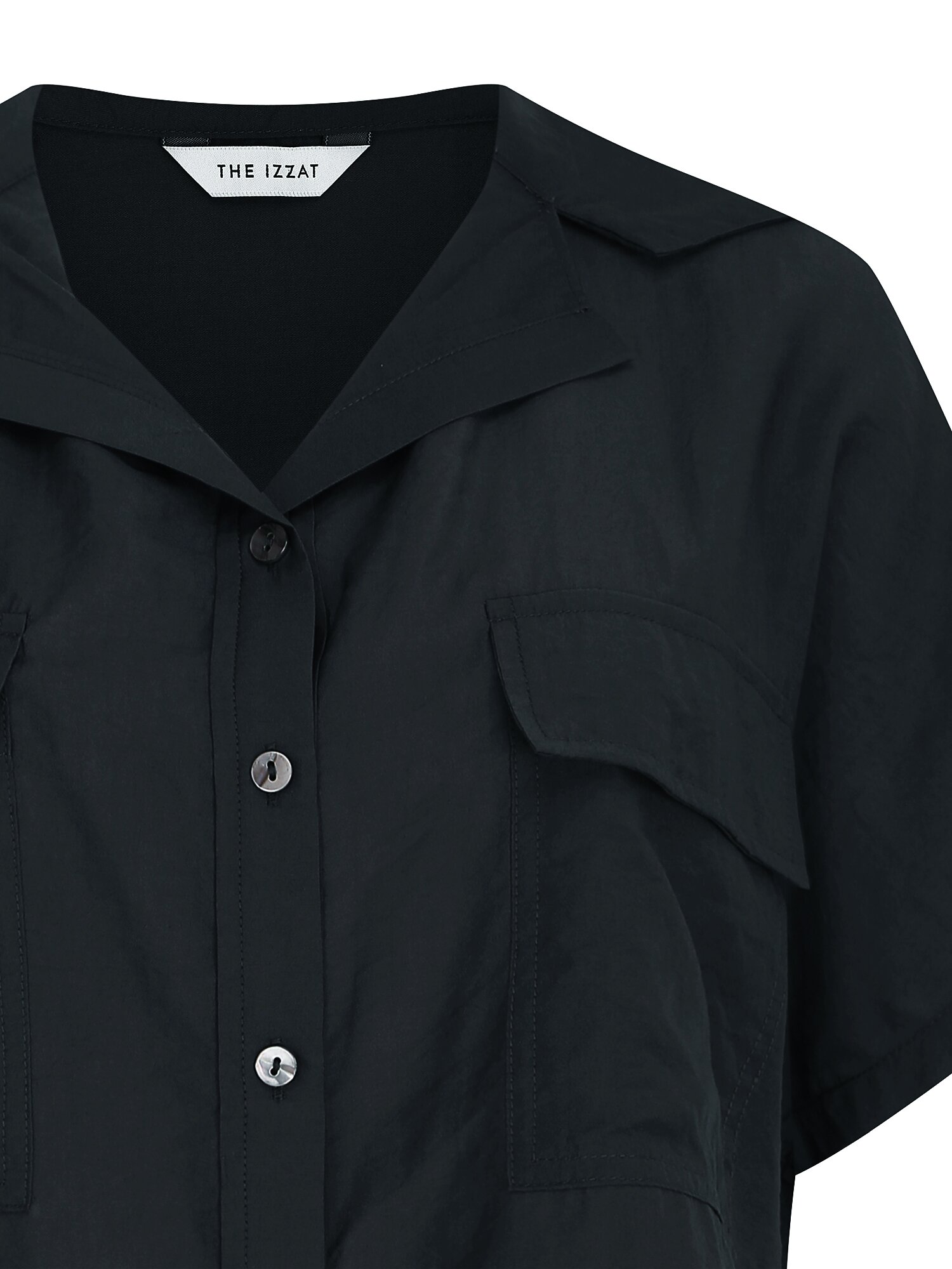 루즈핏 세일러 칼라 블라우스 (DARK GREY)