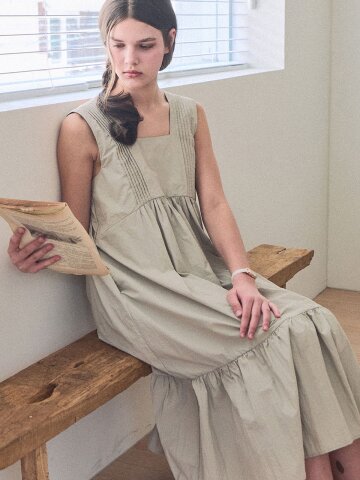 Maren volume dress - Beige