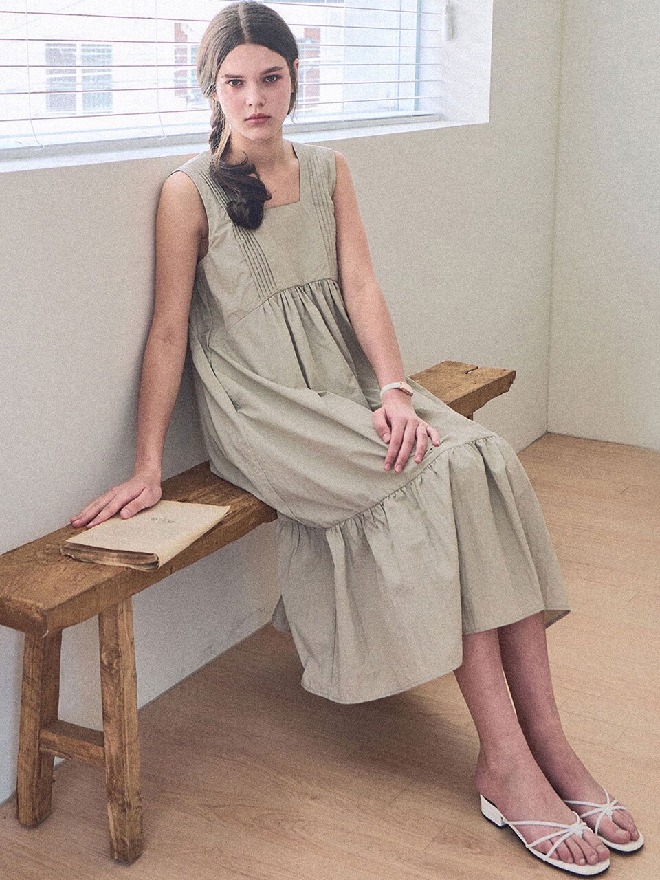 Maren volume dress - Beige