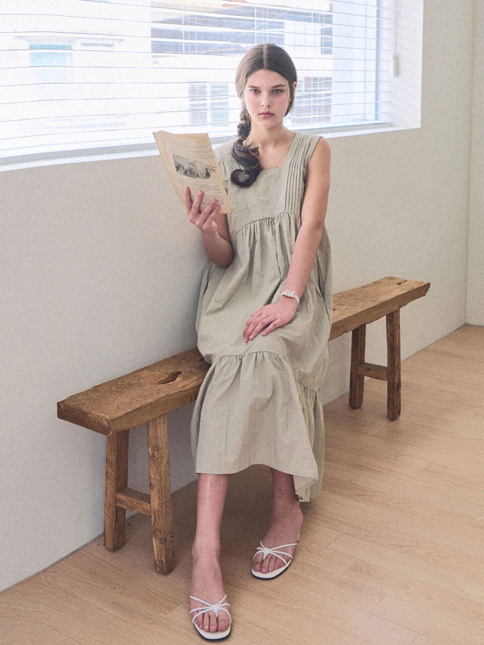 Maren volume dress - Beige