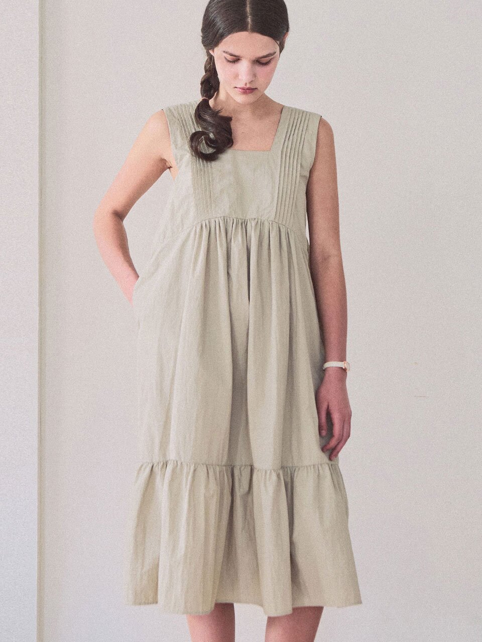 Maren volume dress - Beige