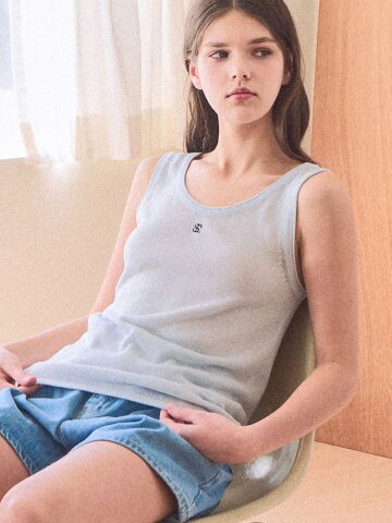 Muse logo round knit sleeveless_4 Colors