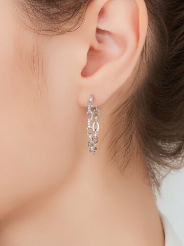루프 체인 귀걸이 GISVEE169 (SILVER925 PIN)