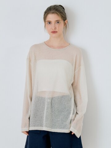 Basic Linen Sheer Knit - Beige