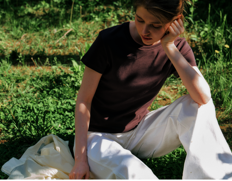 Basic Ribbed Slim T-Shirt - 7color