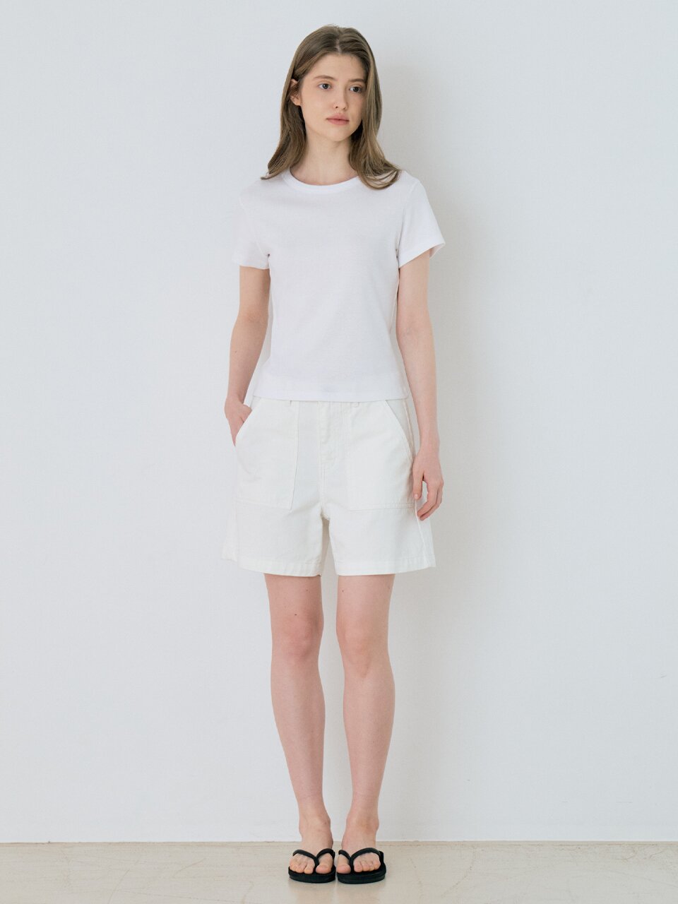 Basic Ribbed Slim T-Shirt - 7color