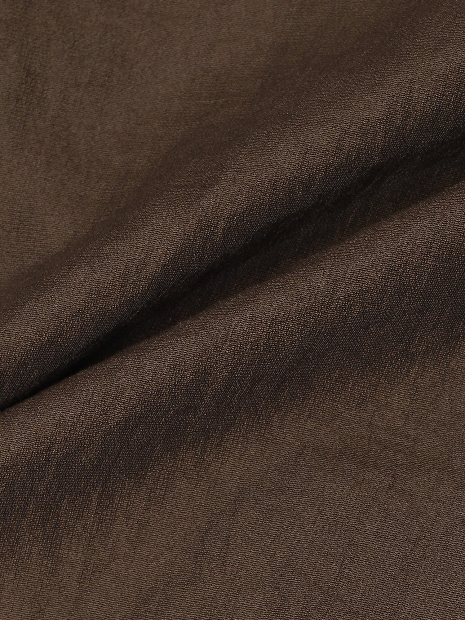 러플넥 퍼프 슬리브 블라우스 (DARK BROWN)