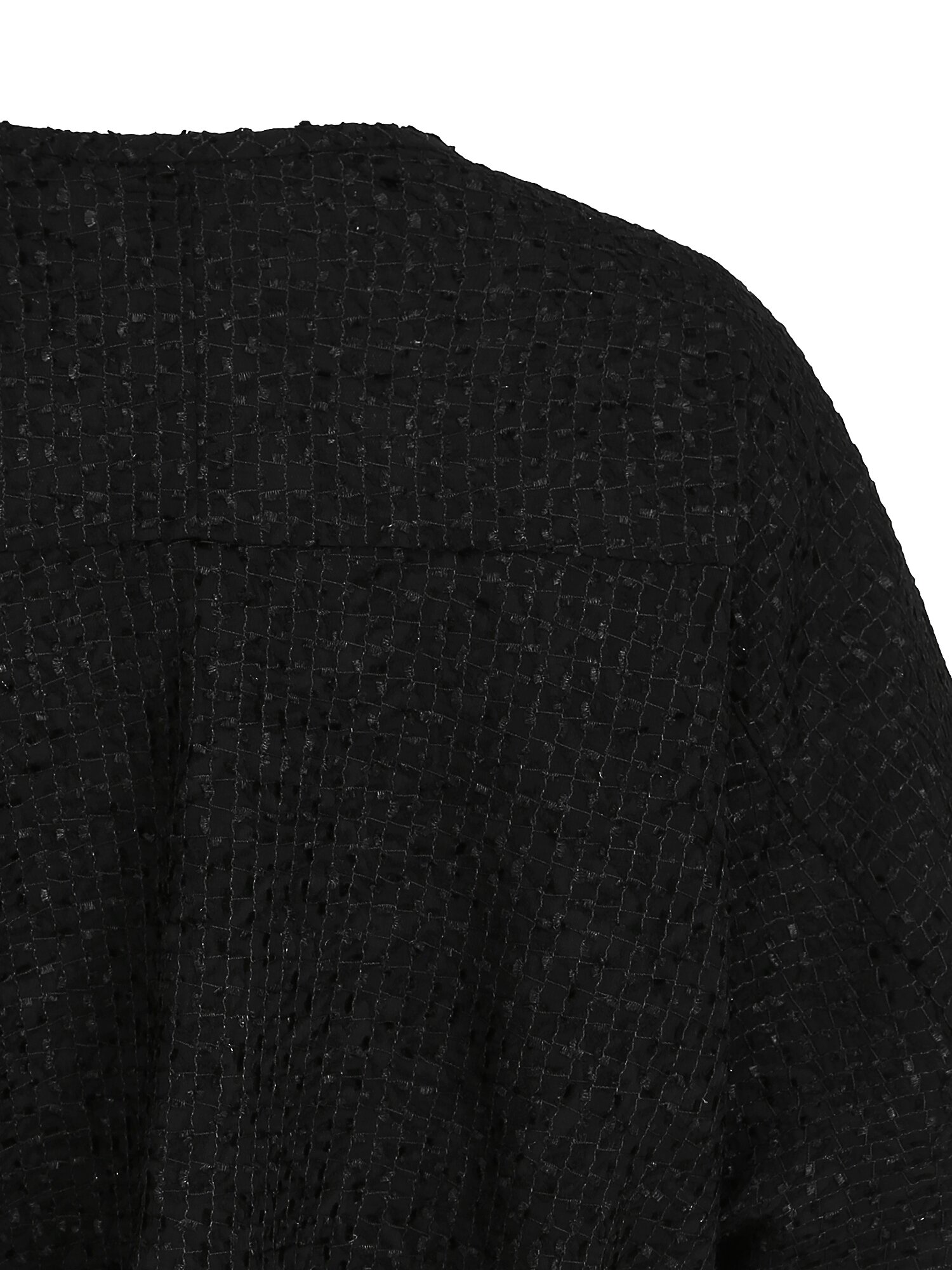 텍스쳐 볼륨 래글런 집업 점퍼 (BLACK)