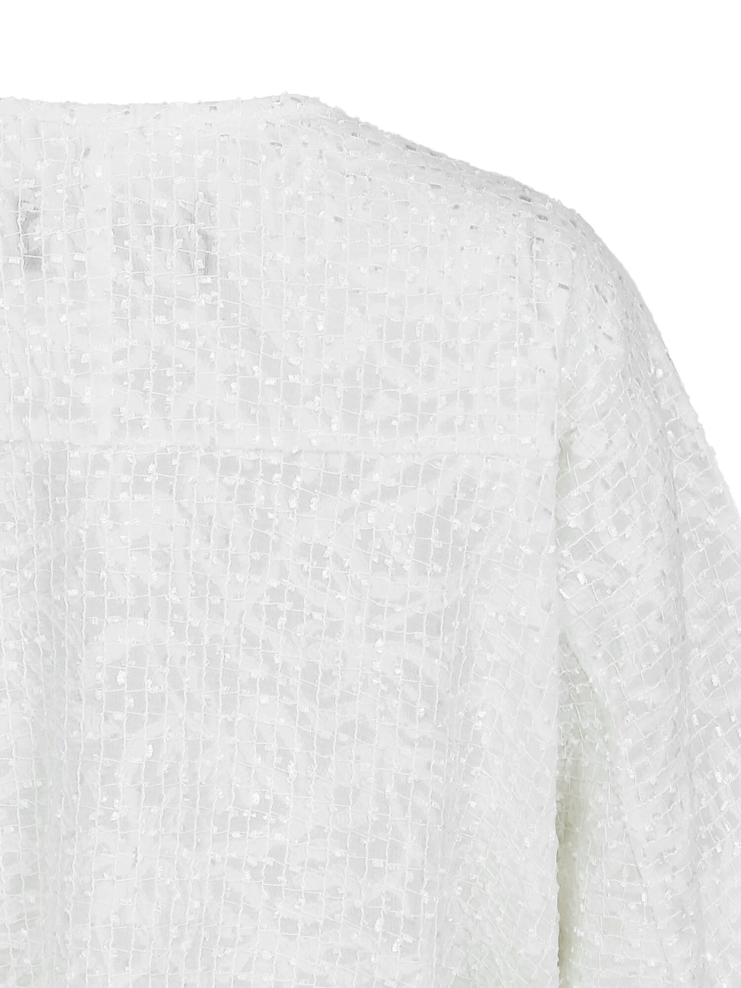 텍스쳐 볼륨 래글런 집업 점퍼 (WHITE)