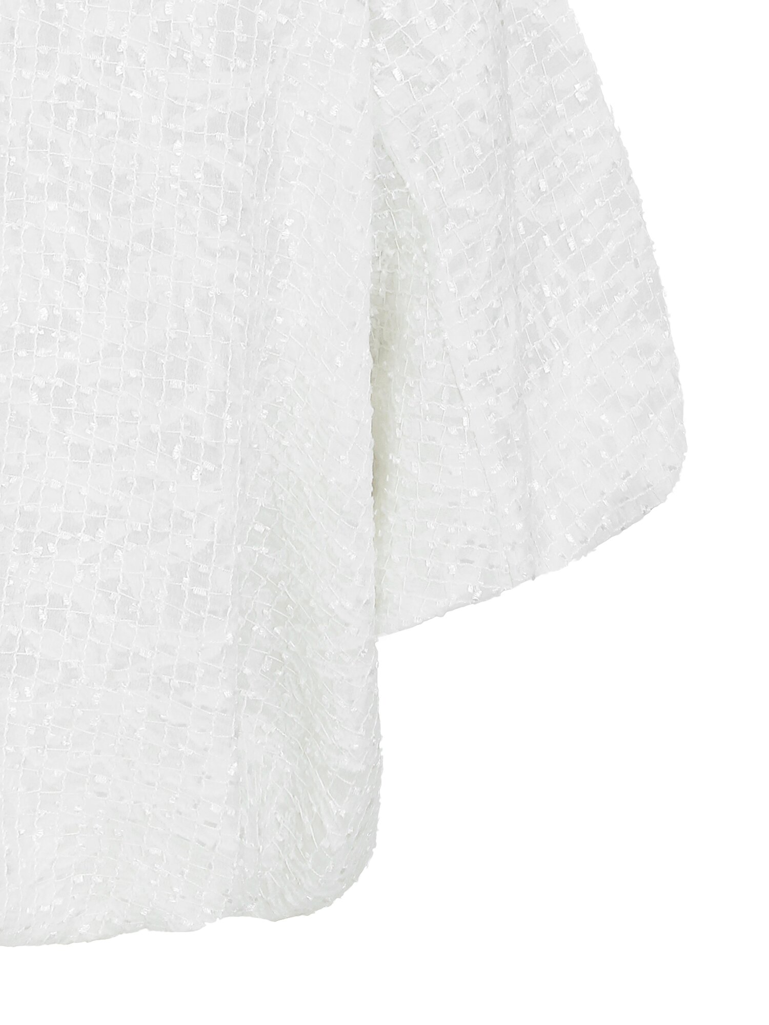 텍스쳐 볼륨 래글런 집업 점퍼 (WHITE)