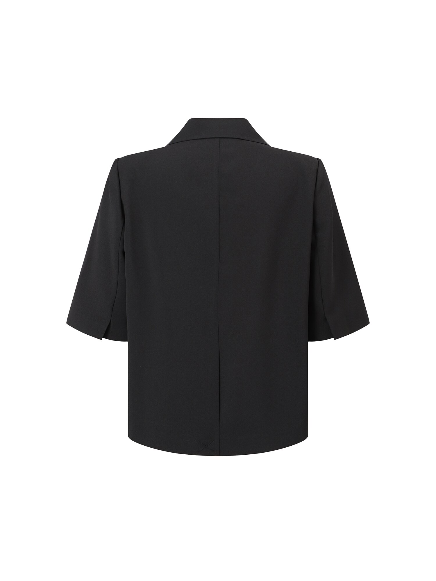 크롭 히든버튼 테일러드 재킷 (BLACK)