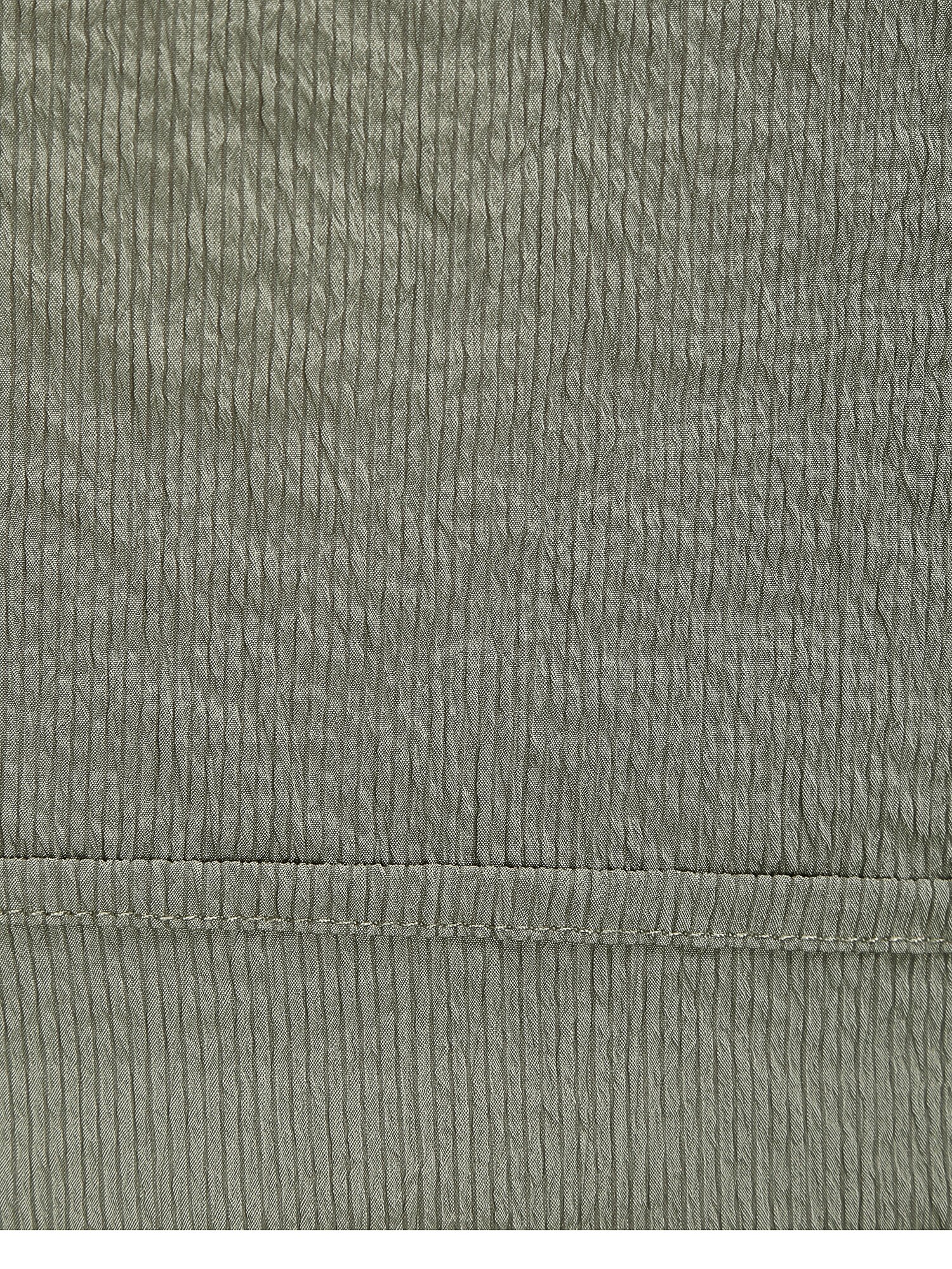 시어서커 오픈 칼라 티어드 원피스 (KHAKI)