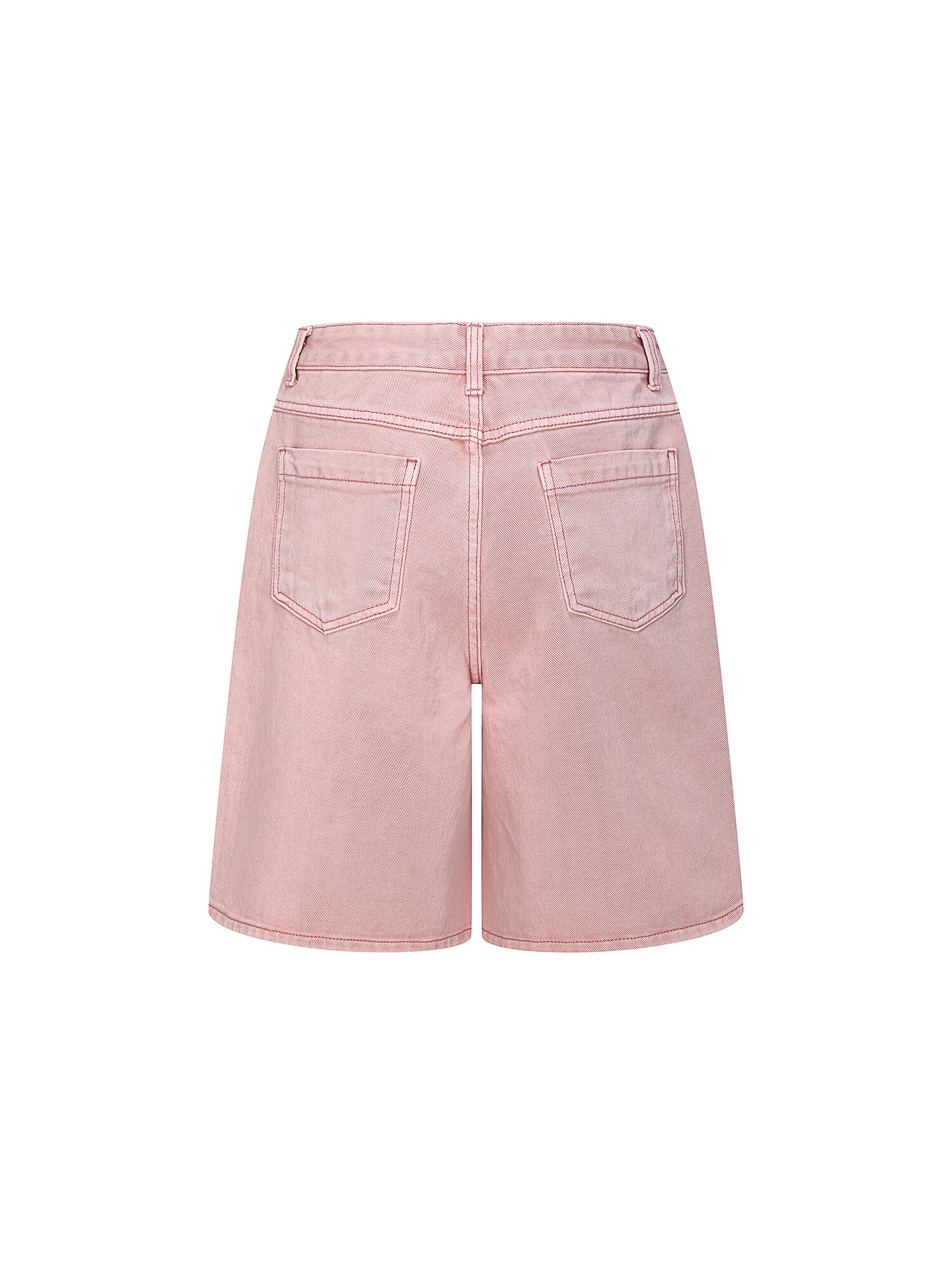 캐주얼 하프 데님 팬츠 (PINK)