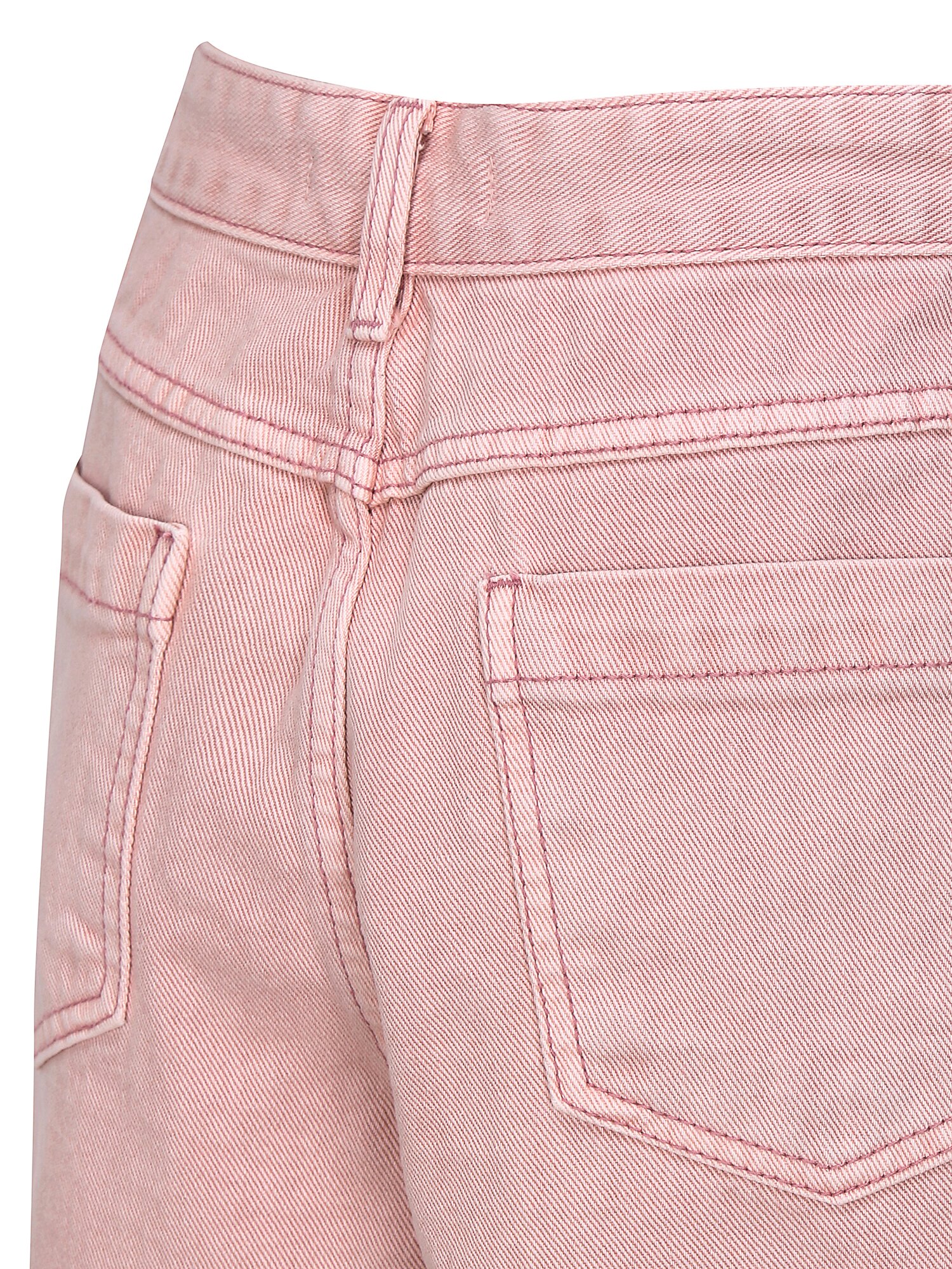 캐주얼 하프 데님 팬츠 (PINK)