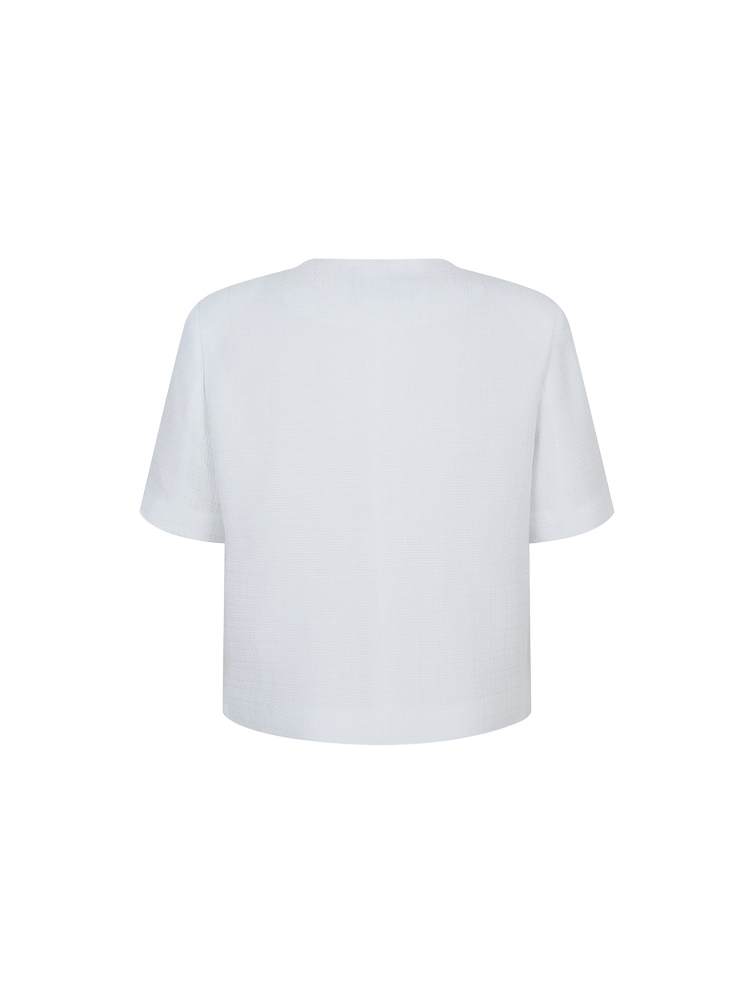 브이넥 포켓 썸머 트위드 재킷 (WHITE)