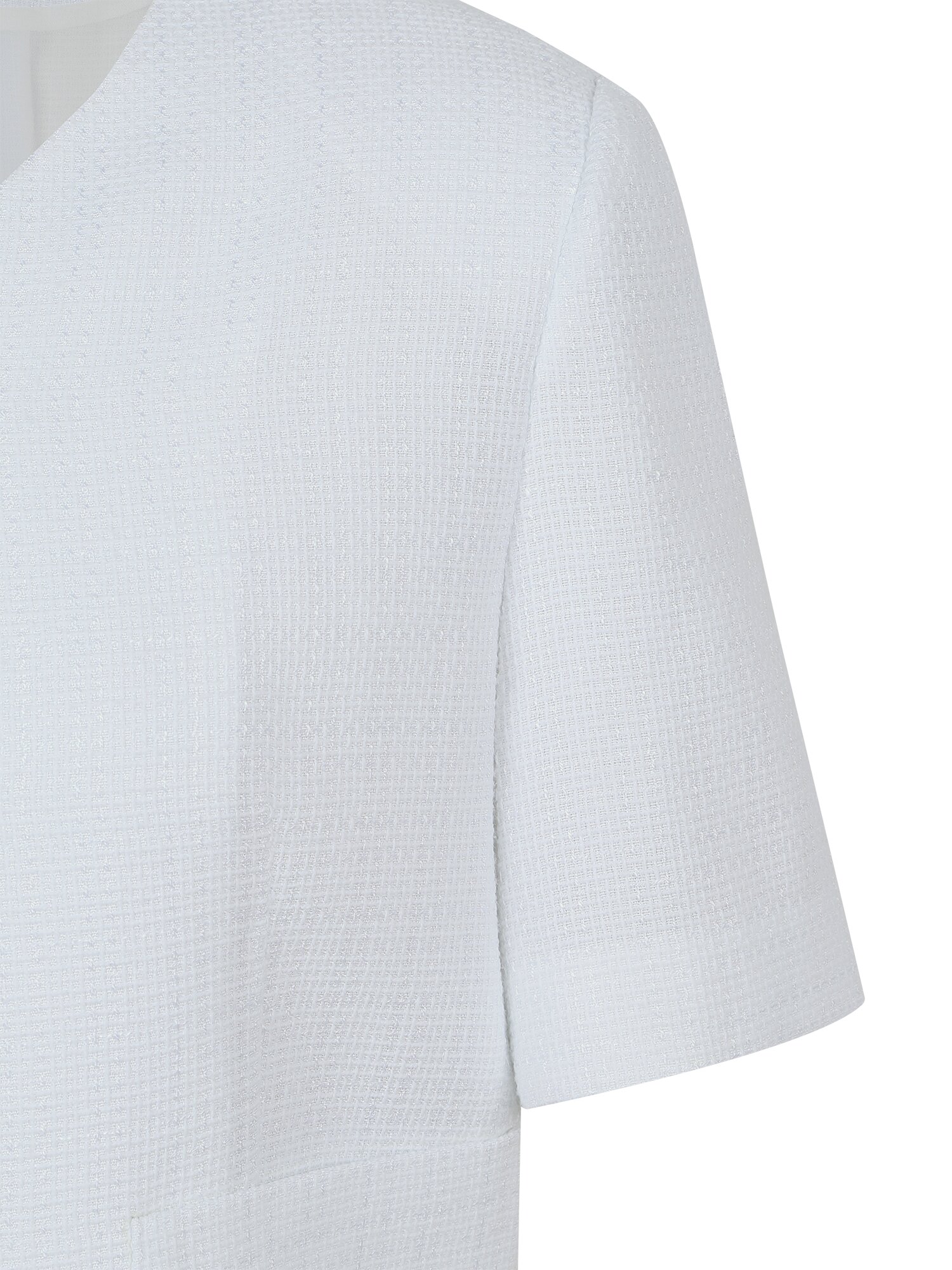 브이넥 포켓 썸머 트위드 재킷 (WHITE)