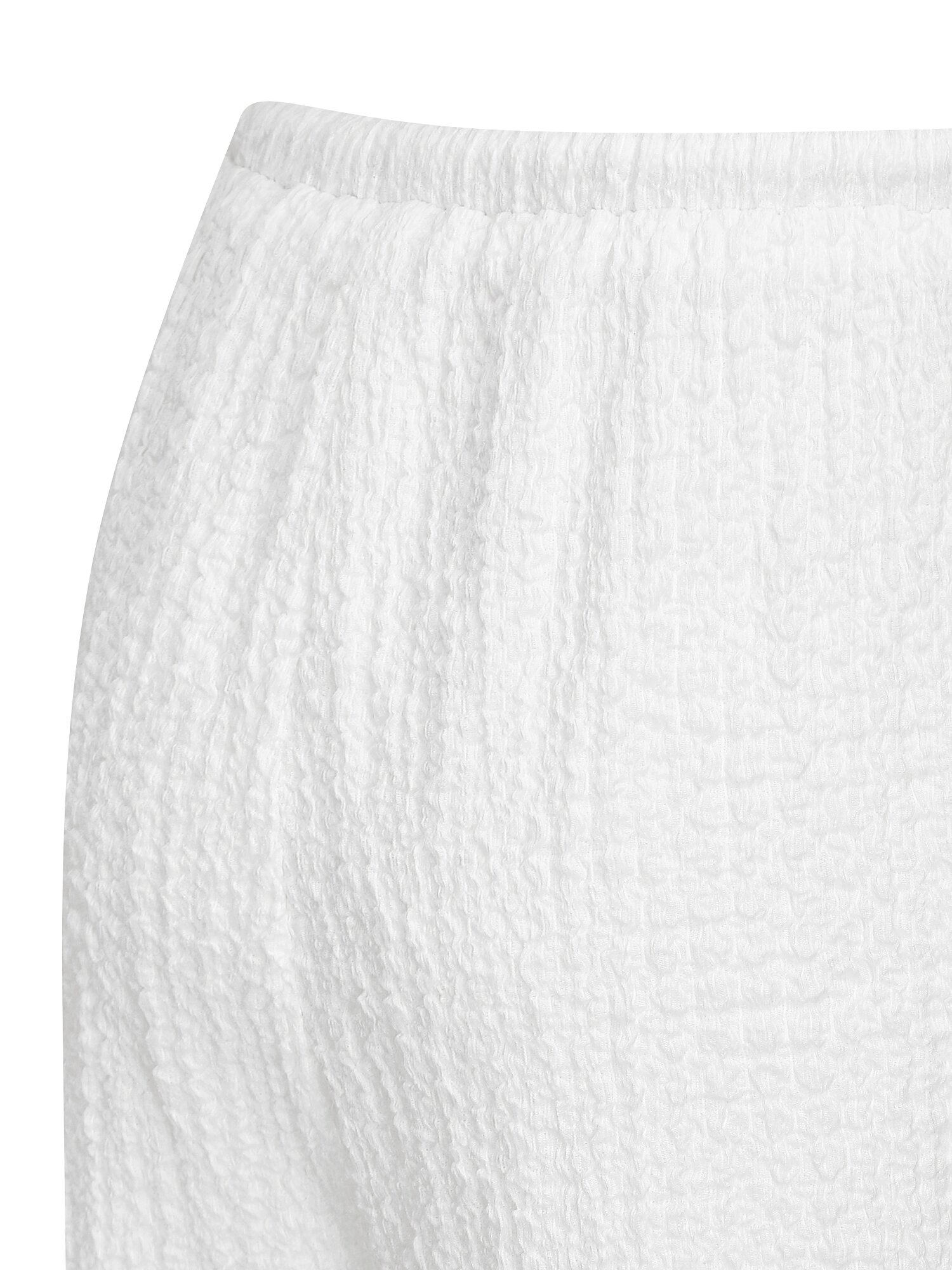 링클 스트링 밴딩 와이드 팬츠 (WHITE)