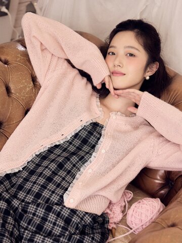 포근이 레이스 울 가디건_YHCD260403