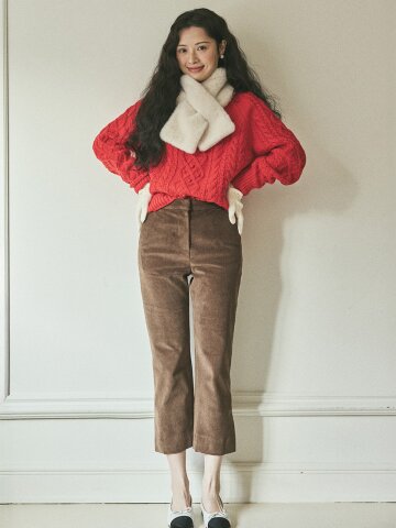 베이직 코듀로이 카프리 팬츠_YHPT260418