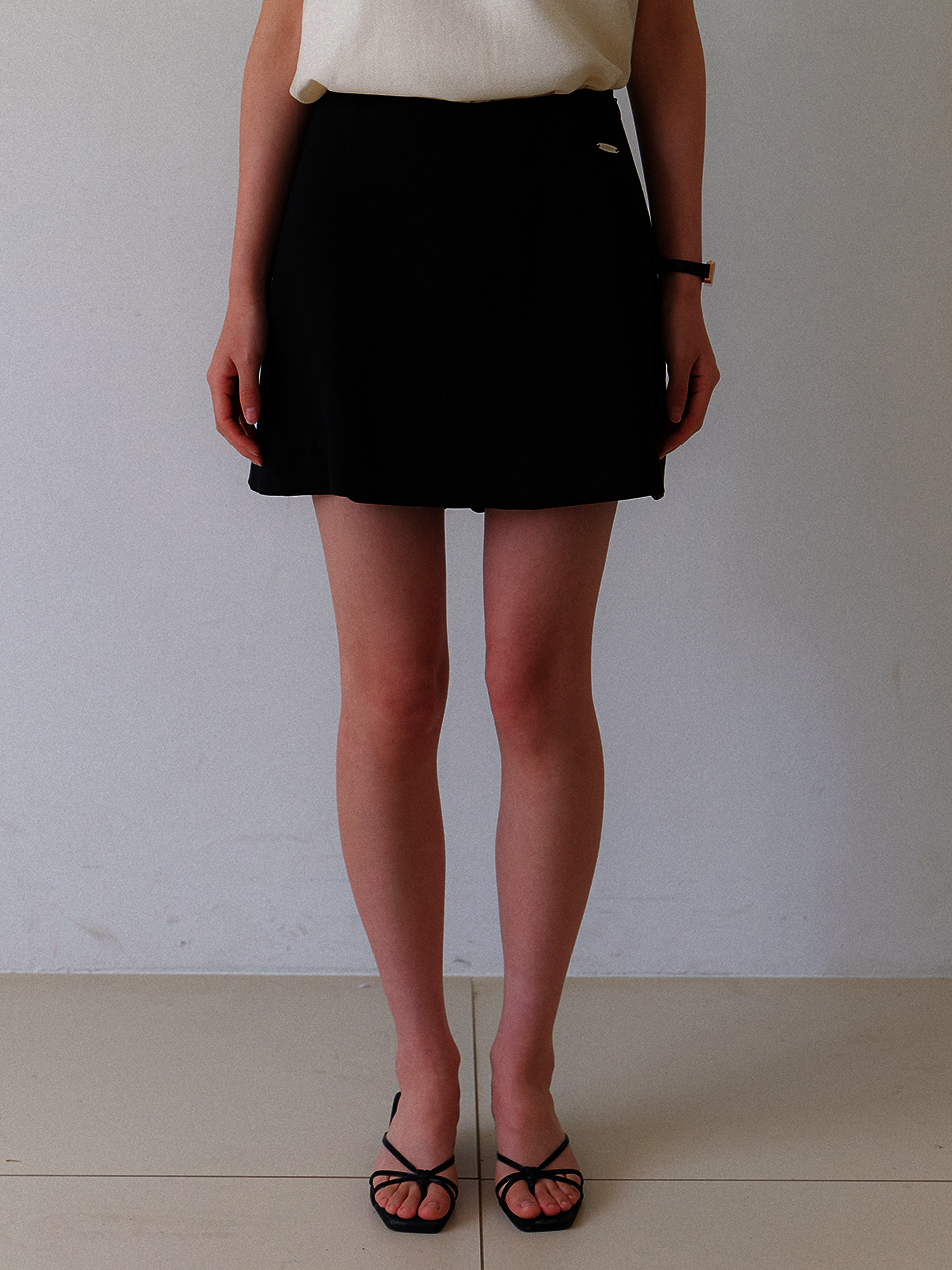 Summer Mini Skirt-Shorts / Black