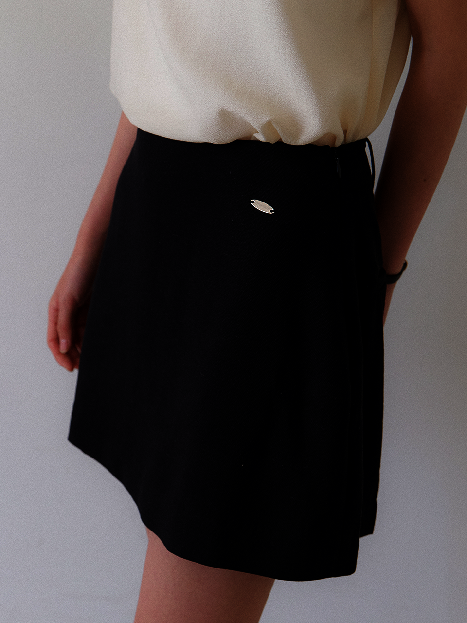 Summer Mini Skirt-Shorts / Black
