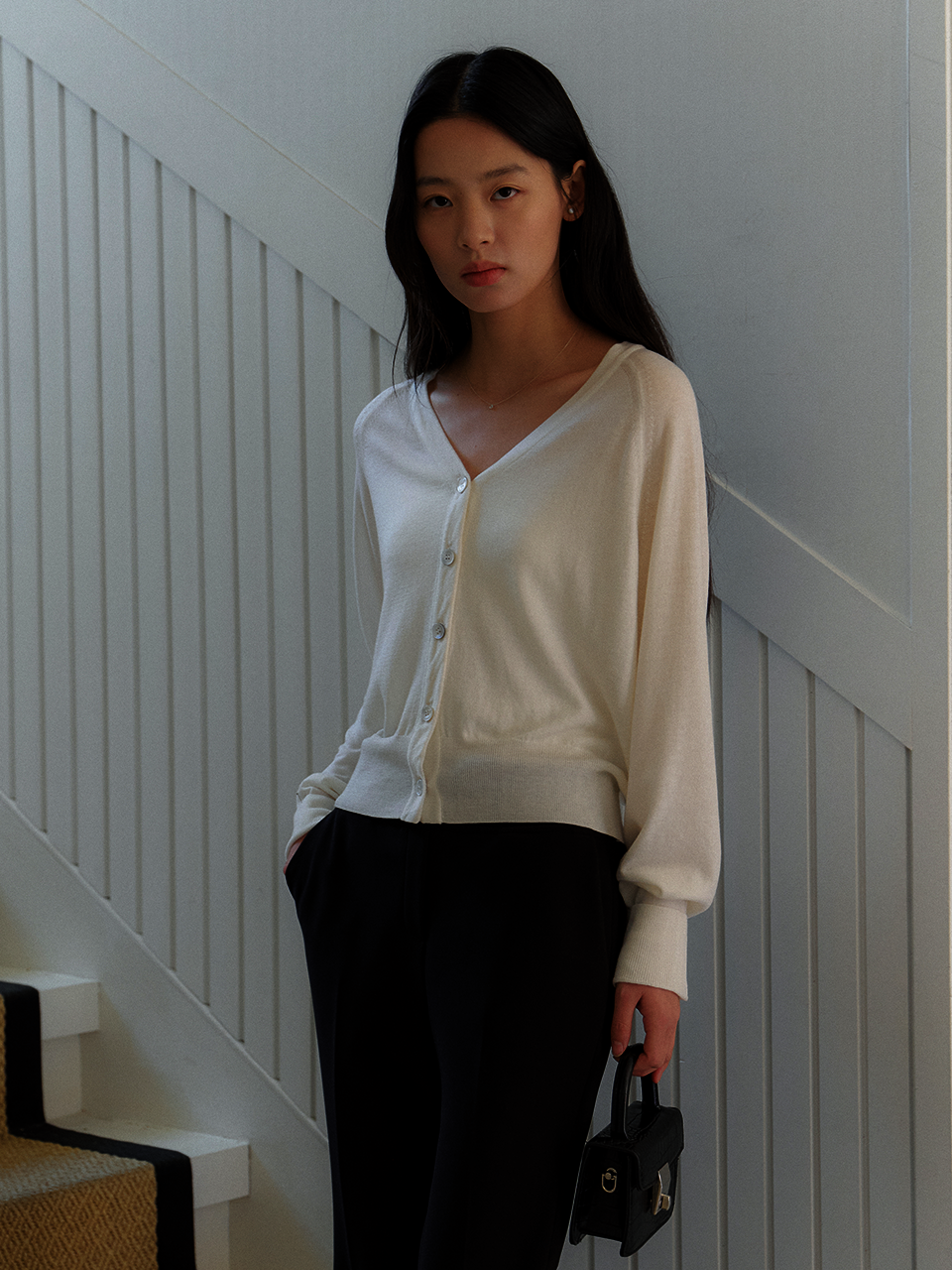 Summer Loose-Fit Knit Cardigan / Ivory(3color)