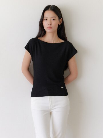 2Way Cowl-Neck T-Shirts / Black(2color)
