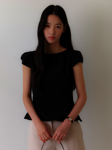Petit Cap-Sleeve Blouse / Black(2color)


