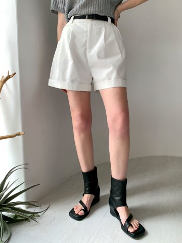 투턱 롤업 린넨 3부 팬츠 (3colors)