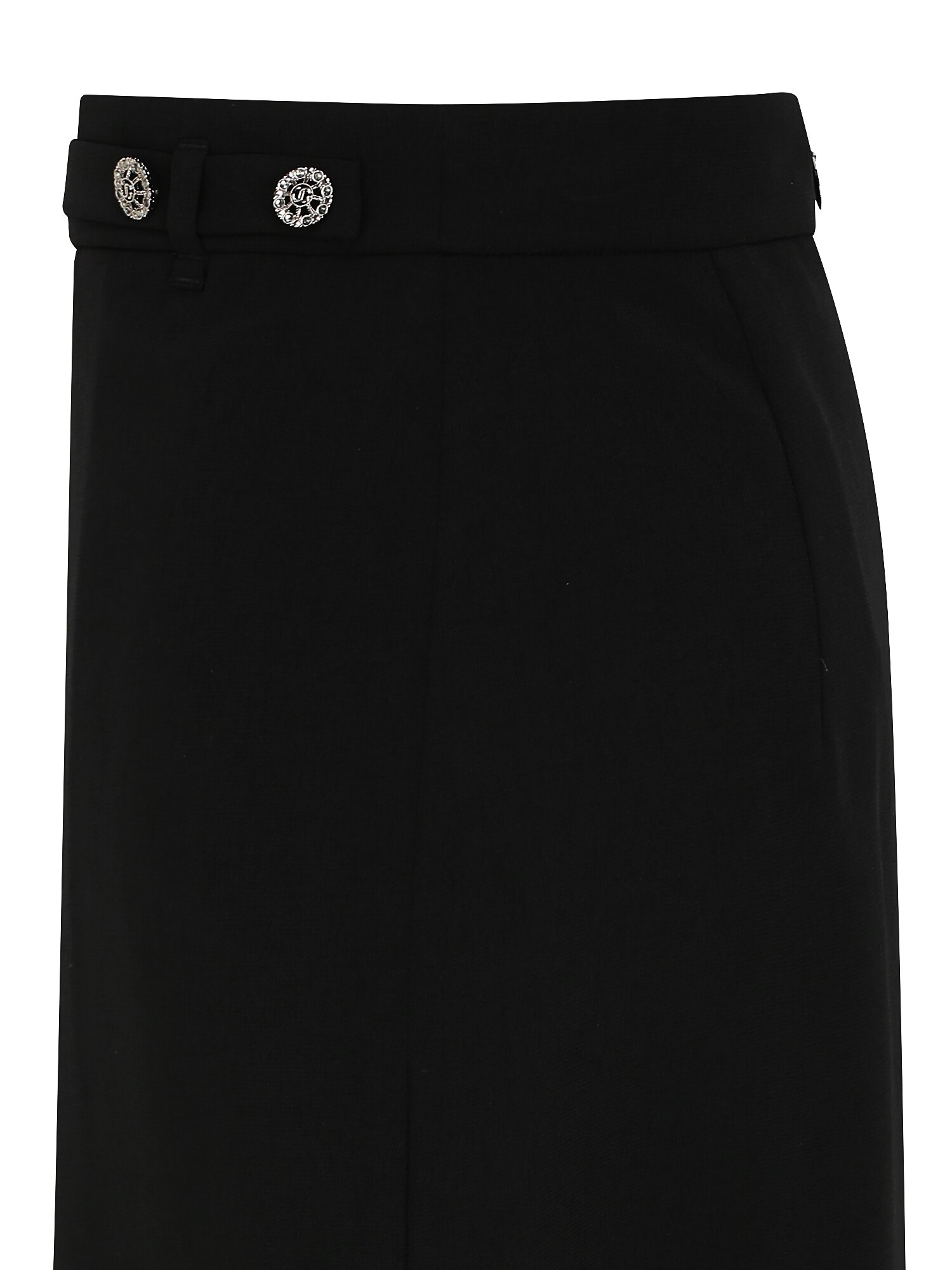 쥬얼 벨트 장식 머메이드 스커트 (BLACK)