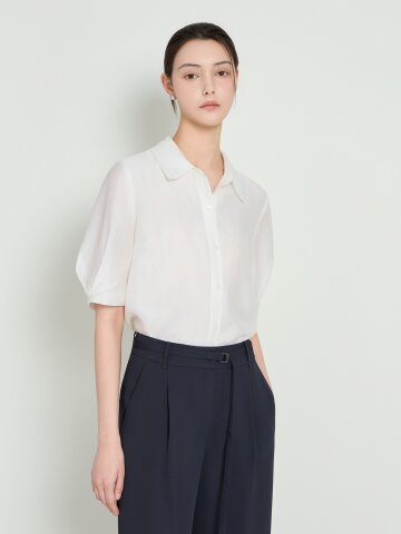 모달 볼륨 슬리브 셔츠 블라우스 