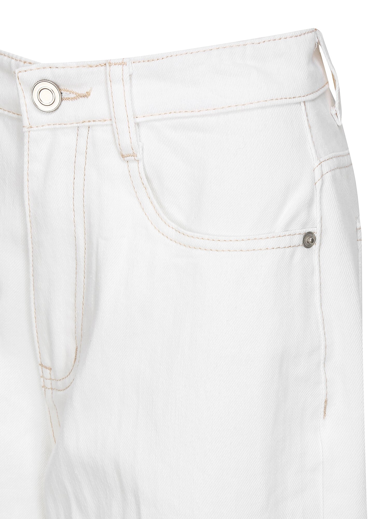 벨티드 스티치 와이드 데님 팬츠 (WHITE)