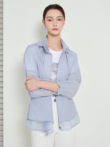 디테쳐블 후드 레이어 점퍼 