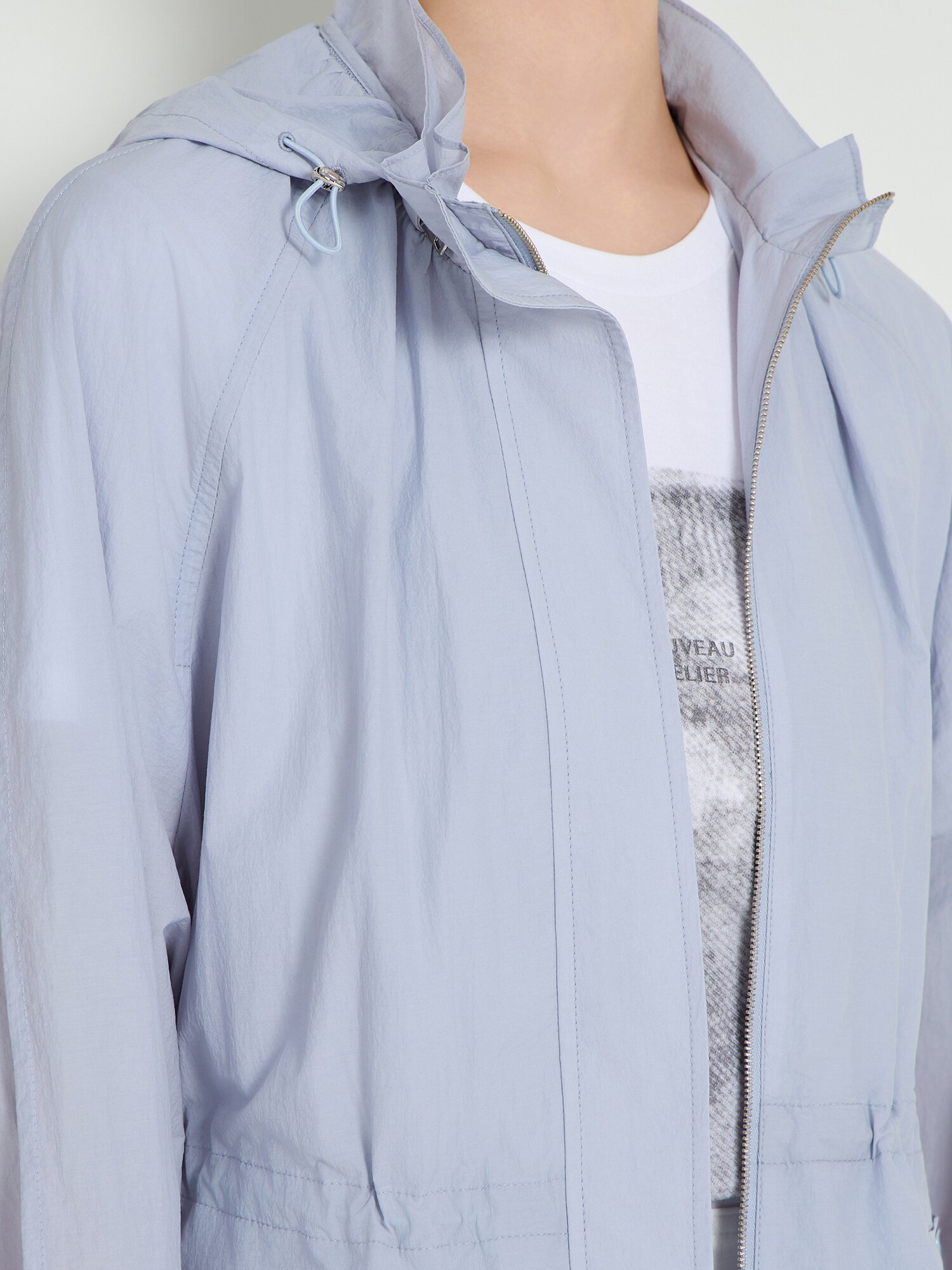 디테쳐블 후드 레이어 점퍼 (LIGHT BLUE)