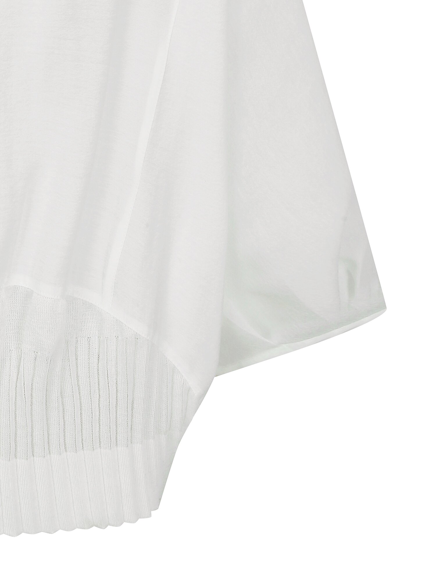니트 배색 돌먼 슬리브 재킷 (WHITE)
