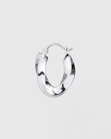 Torsion Fluid Hoop Earrings 토션 플루이드 후프 이어링