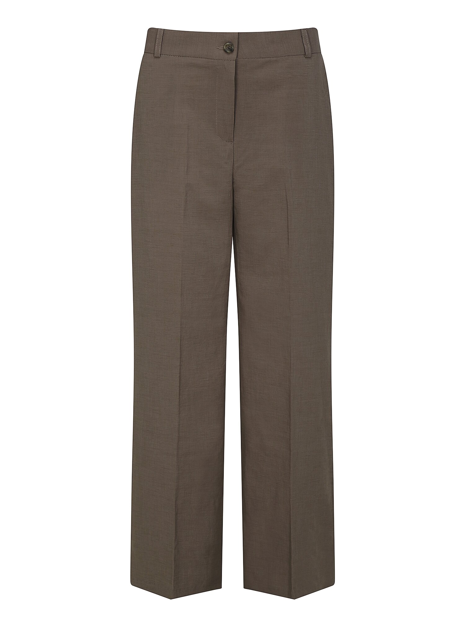 버튼 인밴딩 일자핏 팬츠 (TAUPE BEIGE)