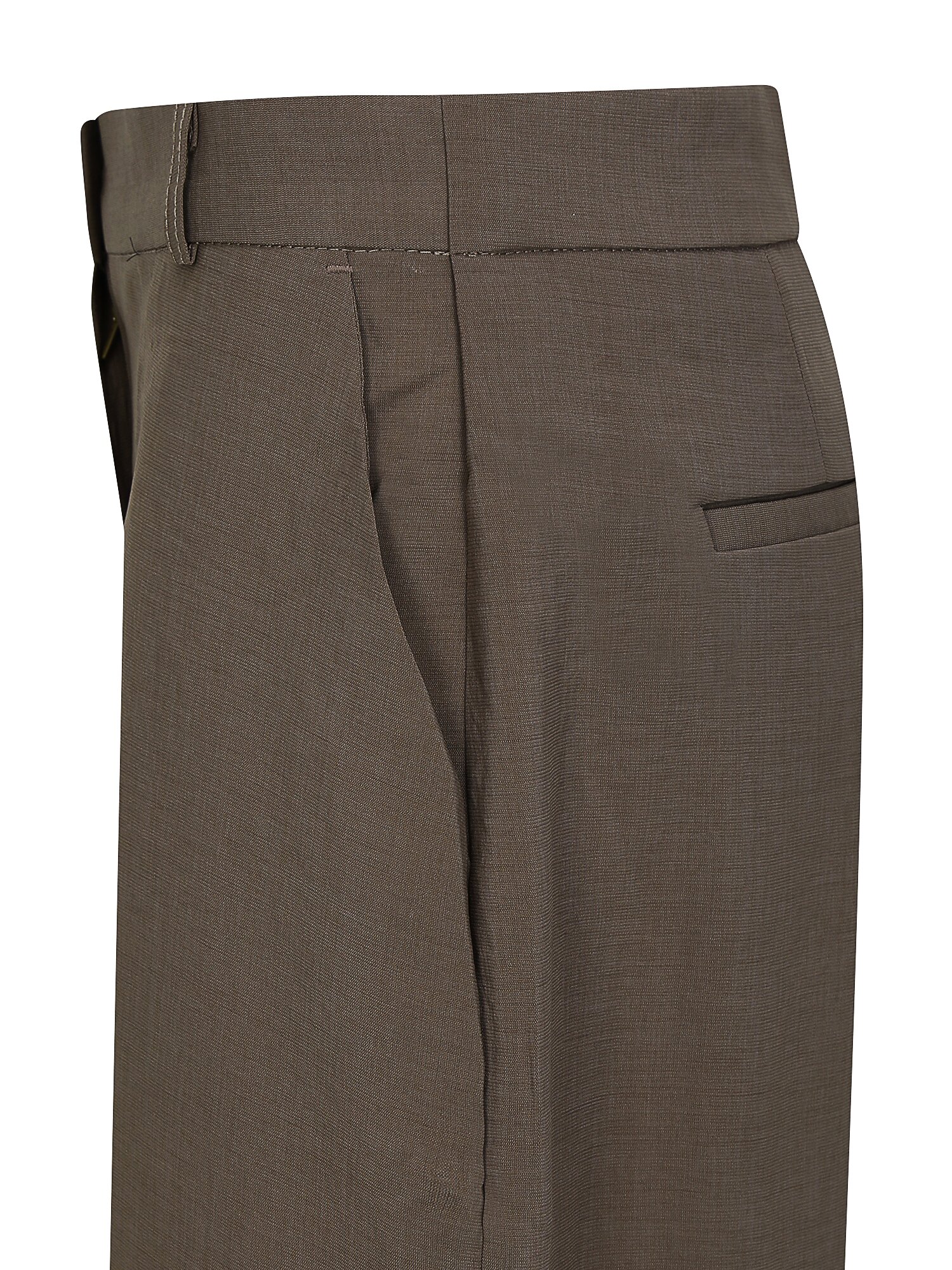 버튼 인밴딩 일자핏 팬츠 (TAUPE BEIGE)