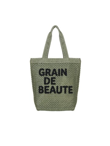 SIGNATURE LAFIA SHOULDER BAG [GREEN]
