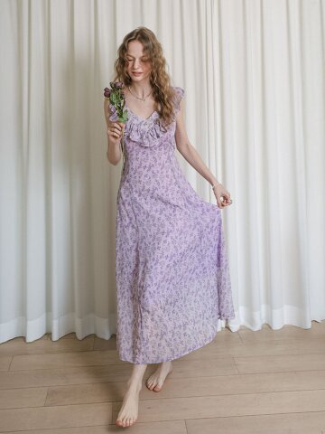 LB_Garden floral flutter dress_PURPLE